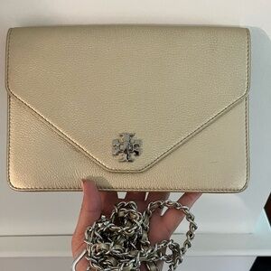 Tory Burch Metallic Gold Envelope Shoulder Bag and Clutch